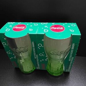Mcdonalds Coca Cola Green 2020 Pair of Glasses (Attatched)- Limited Edition